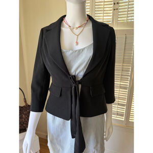 Love 21 Woman’s Black Blazer with Tie Front S